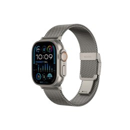 Pasek tytanowy na AppleWatch 38/40/41/42/44/45/46/49 mm - srebrny