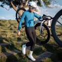 Spodnie rowerowe z szelkami długie polarowe z wkładką Rozmiar XXL - czarne