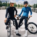 Spodnie rowerowe z szelkami długie polarowe z wkładką Rozmiar M - czarne