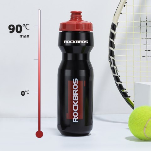 Bidon rowerowy butelka 750 ml - czarno czerwona