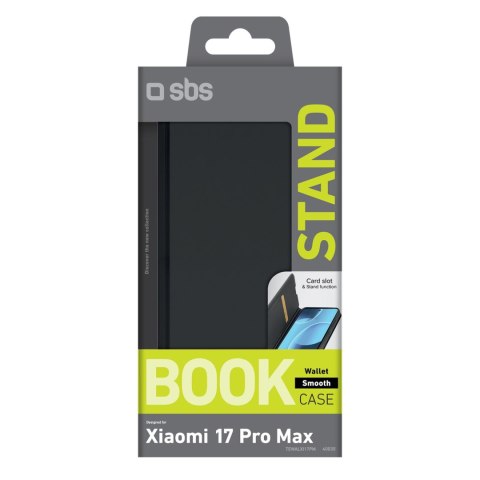 Etui futerał z klapką na Xiaomi 17 Pro Max Wallet Smooth - czarny