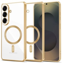 Etui pokrowiec na Samsung Galaxy S26 MagFlex - przezroczysto złoty