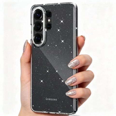 Etui pokrowiec na Samsung Galaxy S26 Ultra FlexAir - przezroczysto brokatowy