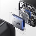 Ładowarka sieciowa USB-C iPhone Lightning USB-A GaN 45W - czarna