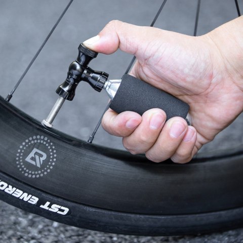 Pompka rowerowa CO2 głowica zawór ze stopu aluminium bez naboju kompatybilna z Presta Schrader