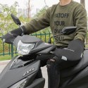 Rękawice ocieplane na kierownicę roweru skutera motocykla wiatroodporne wodoodporne - czarne