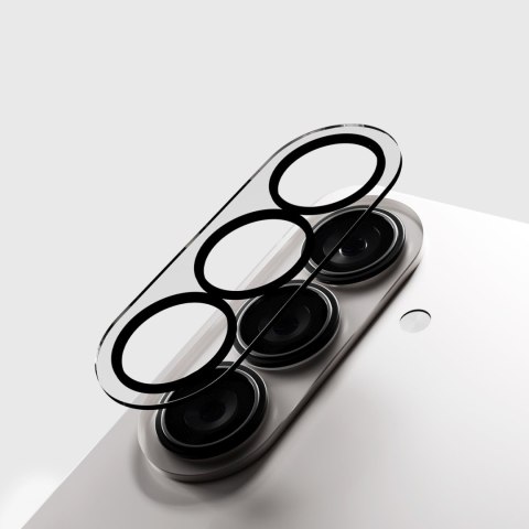 Szkło ochronne na tylną kamerę do Samsung Galaxy S26/S26 Plus z czarną ramką