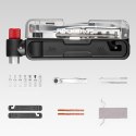 Zestaw narzędzi rowerowych multitool z pompką na naboje CO2 i kluczem grzechotkowym