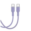 Kabel przewód elastyczny USB-C 60W 1.5m ICON - fioletowy
