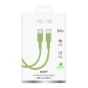 Kabel przewód elastyczny USB-C 60W 1.5m ICON - zielony