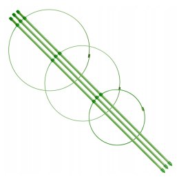Podpora pierscieniowa do roślin 75 cm