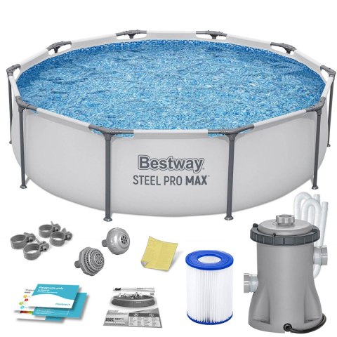 Basen ogrodowy stelażowy 305 x 76 cm zestaw 9w1 Bestway 56408