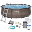 Basen ogrodowy stelażowy 366 x 100 cm zestaw 10w1 Bestway 56709