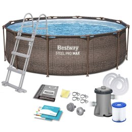 Basen ogrodowy stelażowy 366 x 100 cm zestaw 10w1 Bestway 56709