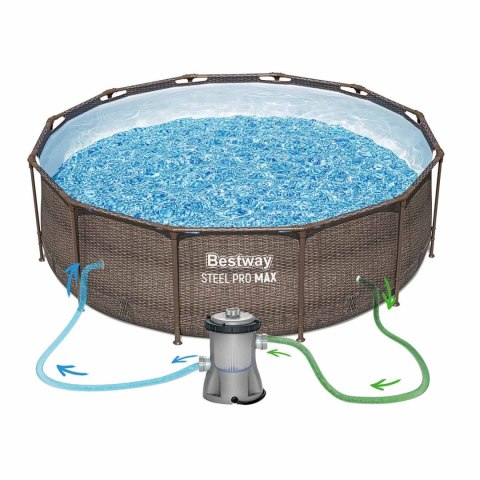 Basen ogrodowy stelażowy 366 x 100 cm zestaw 10w1 Bestway 56709