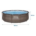 Basen ogrodowy stelażowy 366 x 100 cm zestaw 10w1 Bestway 56709