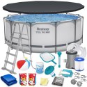 Basen ogrodowy stelażowy 366 x 122 cm zestaw 18w1 Bestway 56420