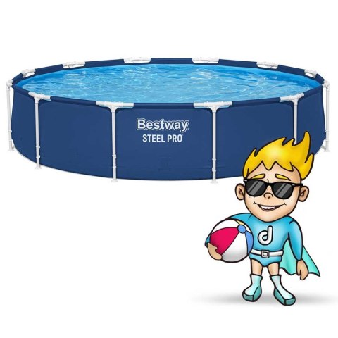 Basen ogrodowy stelażowy 366 x 76 cm zestaw 7w1 Bestway 56681