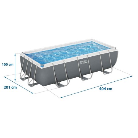 Basen ogrodowy stelażowy 404 x 201 x 100 cm 18w1 56442 Bestway