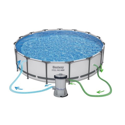 Basen ogrodowy stelażowy 457 x 107 cm zestaw 11w1 Bestway 56488
