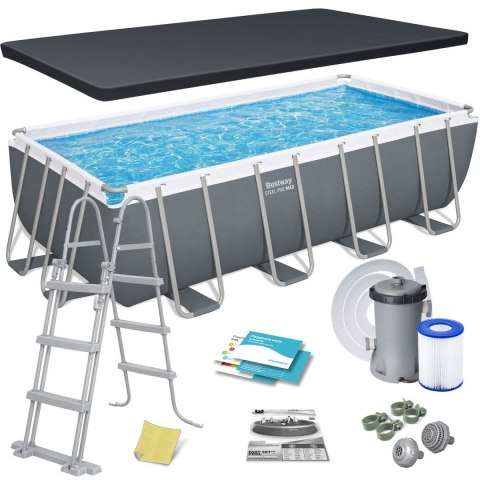 Basen ogrodowy stelażowy 488 x 244 x 122 cm 12w1 Bestway 56670