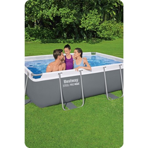 Basen ogrodowy stelażowy 282 x 196 x 84 cm 10w1 Bestway 56629N