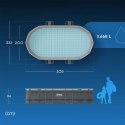 Basen ogrodowy stelażowy 305 x 200 x 84 cm 17w1 Bestway 5614A