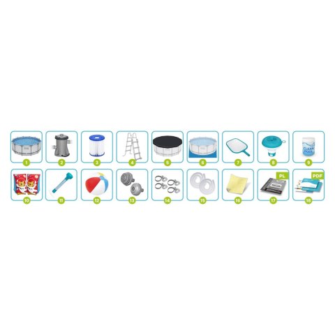Basen ogrodowy stelażowy 366 x 122 cm 18w1 Bestway 56420 + maszynka do baniek GRATIS