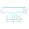 Basen stelażowy ogrodowy 488 x 244 x 122 cm 11w1 Bestway 56671N