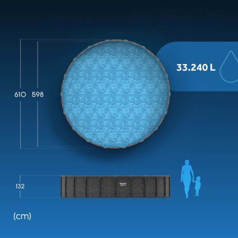Basen ogrodowy stelażowy 610 x 132 cm 11w1 Bestway 561KE