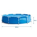 Basen ogrodowy stelażowy 305 x 76 cm 15w1 INTEX 28202 + maszynka do baniek GRATIS