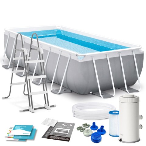 Basen ogrodowy stelażowy 400 x 200 x 100 cm zestaw 4w1 INTEX 26788
