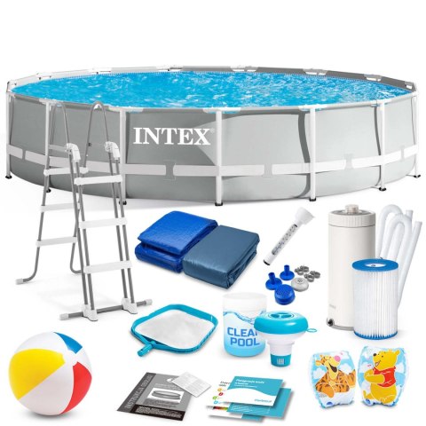 Basen ogrodowy stelażowy 457 x 107 cm zestaw 18w1 INTEX 26724