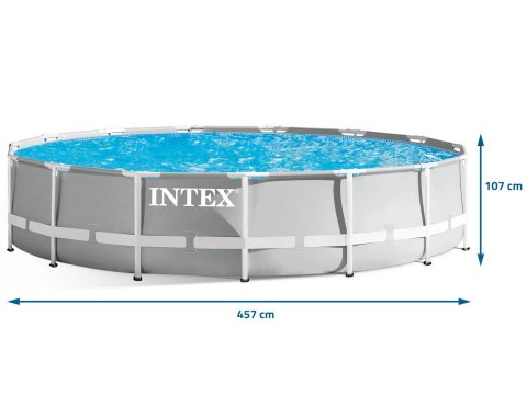 Basen ogrodowy stelażowy 457 x 107 cm zestaw 18w1 INTEX 26724
