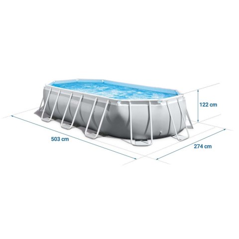 Basen ogrodowy stelażowy 503 x 274 x 122 cm 21w1 Intex 26796 + maszynka do baniek GRATIS