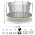 Trampolina ogrodowa 13ft/404cm z siatką wewnętrzną i drabinką Neo-Sport
