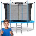Trampolina ogrodowa 8ft/252cm siatka wewnętrzna i drabinką