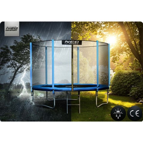 Trampolina ogrodowa 8ft/252cm siatka zewnętrzna i drabinką