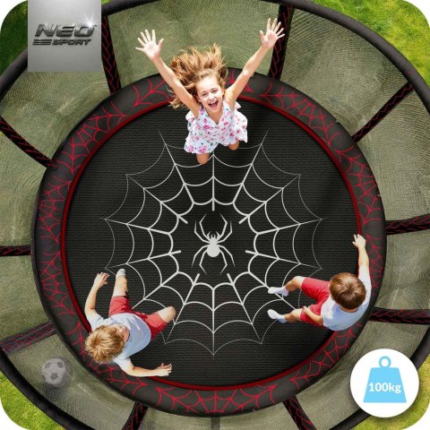 Trampolina ogrodowa 8ft/252cm z siatką zewnętrzną i drabinką Neo-Sport