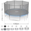 Trampolina ogrodowa 8ft/252cm z siatką zewnętrzną i drabinką Neo-Sport