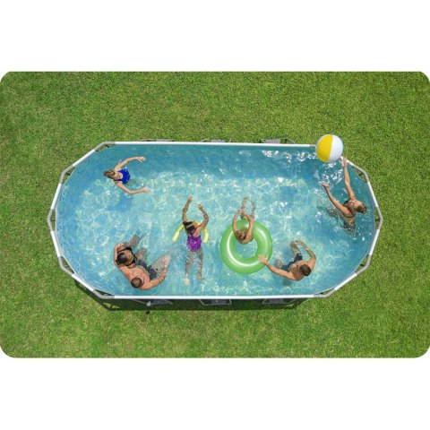 Basen ogrodowy stelażowy 549 x 274 x 122 cm 17w1 Bestway 56710