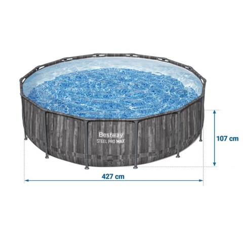 Basen ogrodowy stelażowy 427 x 107 cm 11w1 Bestway 5614Z