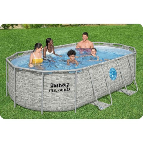 Basen ogrodowy stelażowy 427 x 250 x 100 cm 12w1 Bestway 56714N
