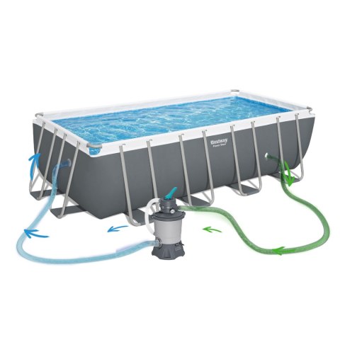 Basen ogrodowy stelażowy 488x244x122 cm 18w1 Bestway 56671N