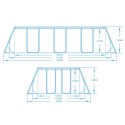 Basen stelażowy ogrodowy 412 x 201 x 122 cm 11w1 Bestway 56456N