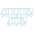 Basen ogrodowy stelażowy 488 x 244 x 122 cm 10w1 Bestway 561MB