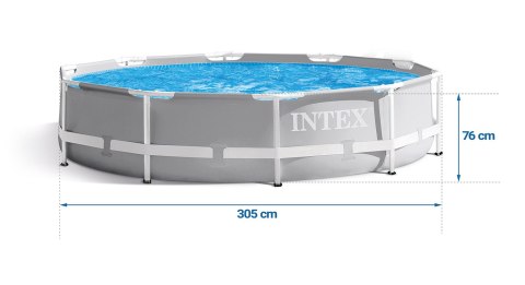 Basen ogrodowy stelażowy 305 x 76 cm 15w1 INTEX 26702 + maszynka do baniek GRATIS