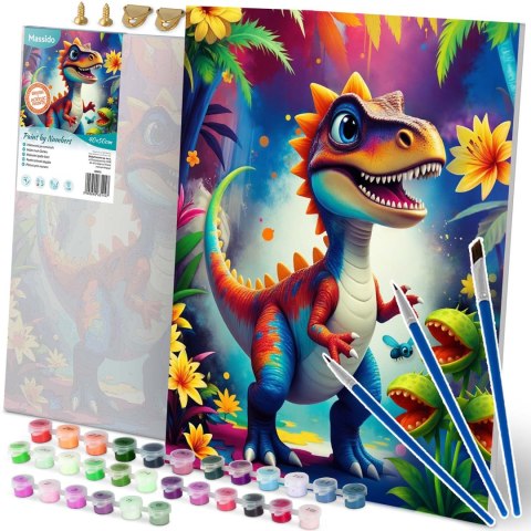 Obraz do malowania po numerach 40x50 cm Massido Dino
