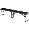 Ławka ogrodowa cateringowa składana 180 cm Plonos czarna