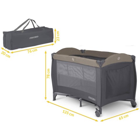 Łóżeczko turystyczne + materac + torba 125 x 65 x 78 cm RK-242 antracyt